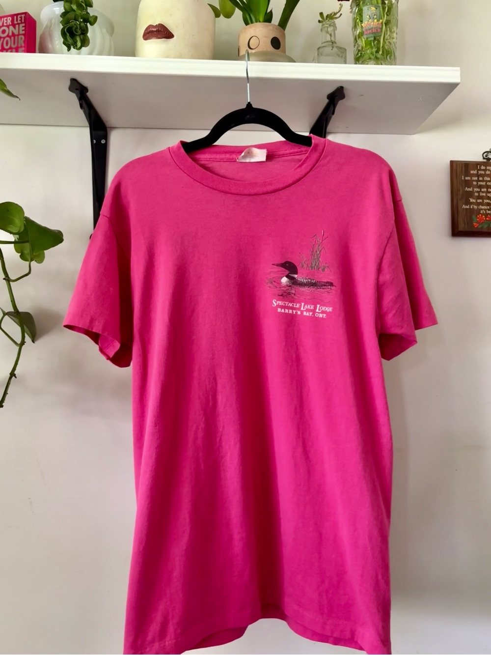 Hot Pink Short-Sleeve Graphic Tee - Unbranded
